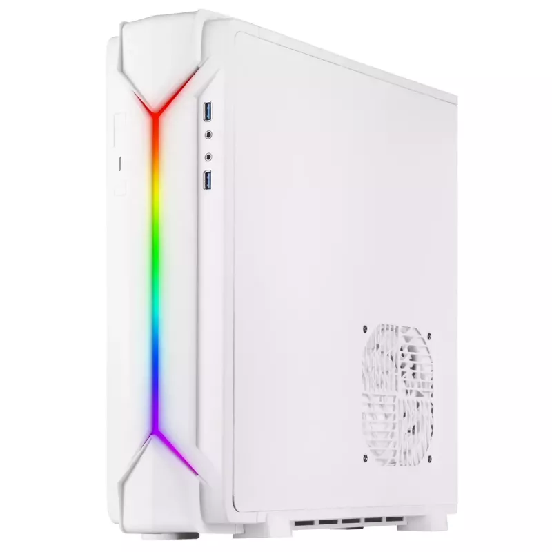 PC-Gehäuse Silverstone RVZ03-ARGB Desktop Weiß