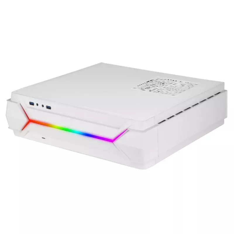 PC-Gehäuse Silverstone RVZ03-ARGB Desktop Weiß