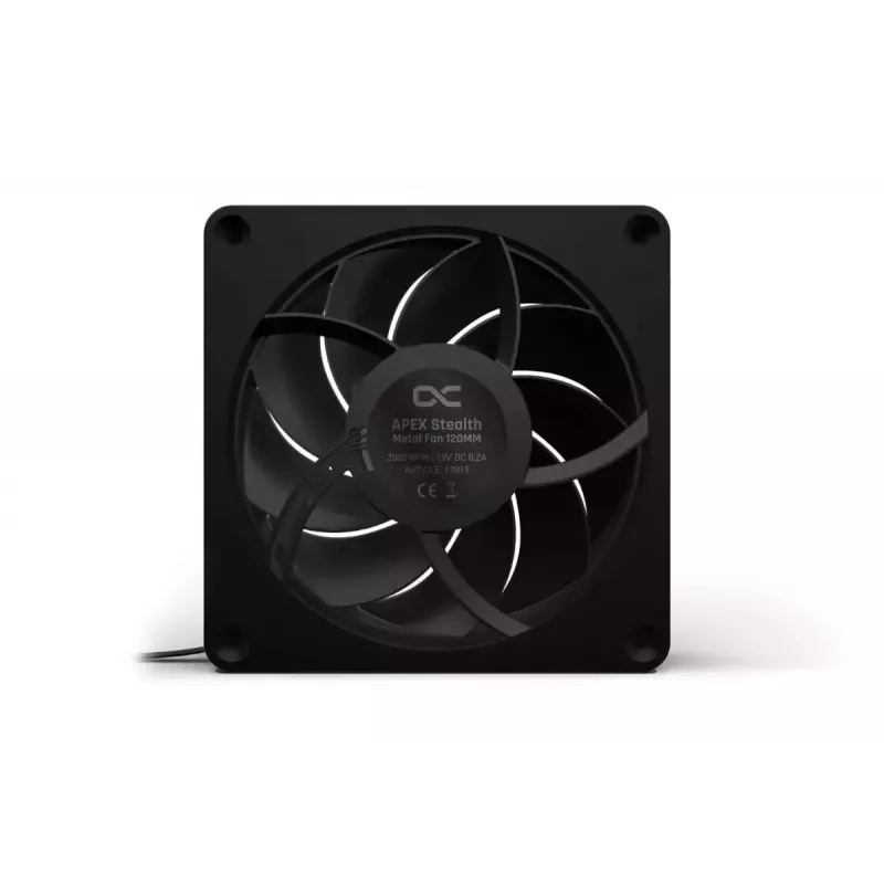 Lüfter Alphacool Apex Stealth Metall 12 cm Schwarz 400-2000 U/min 20-29.9 dB