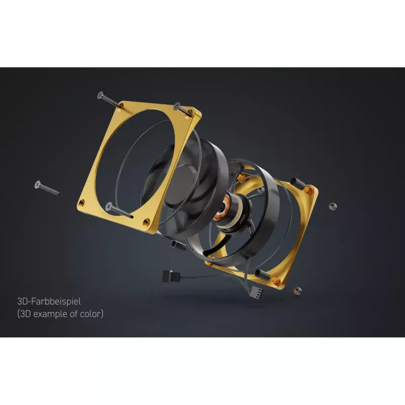 Lüfter Alphacool Apex Stealth Metall 12 cm Schwarz 400-2000 U/min 20-29.9 dB