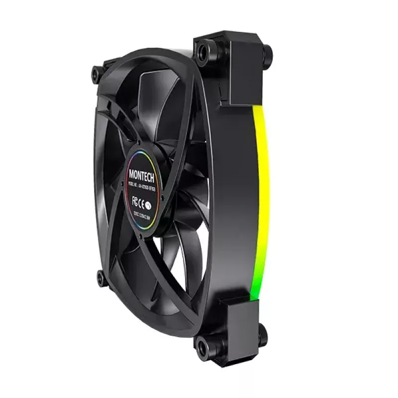 Lüftermodul Montech AX120 PWM 120mm 12V Schwarz 3-Pin 4-Pin