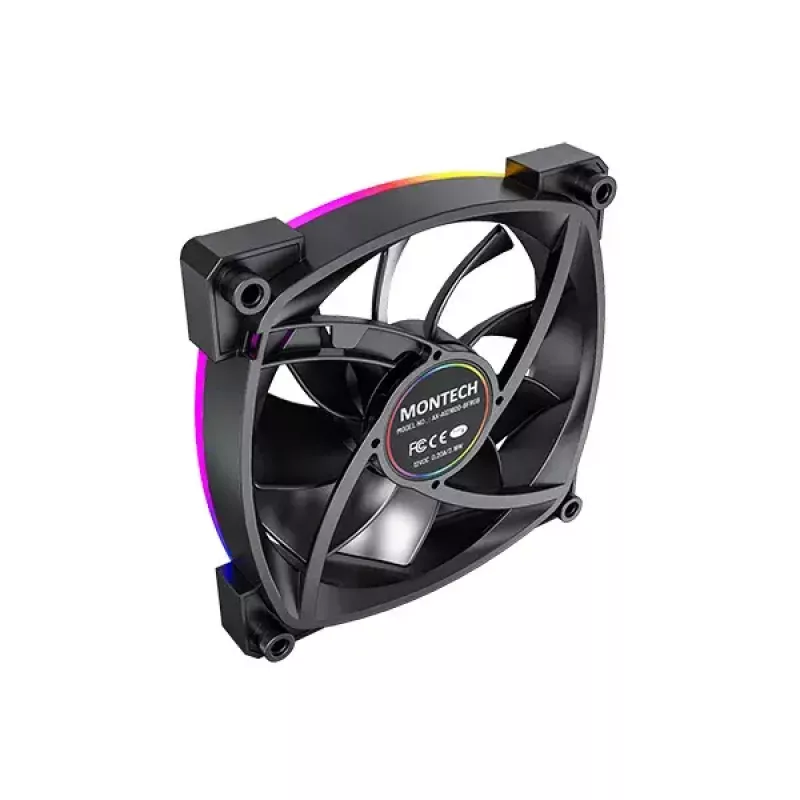 Lüftermodul Montech AX120 PWM 120mm 12V Schwarz 3-Pin 4-Pin