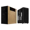 PC-Gehäuse ASUS ProArt PA401 Wood TG PWM Tower Schwarz — ATX, gehärtetes Glas, 2x160mm Frontlüfter, USB-C, unterstützt GPU 31,5 cm