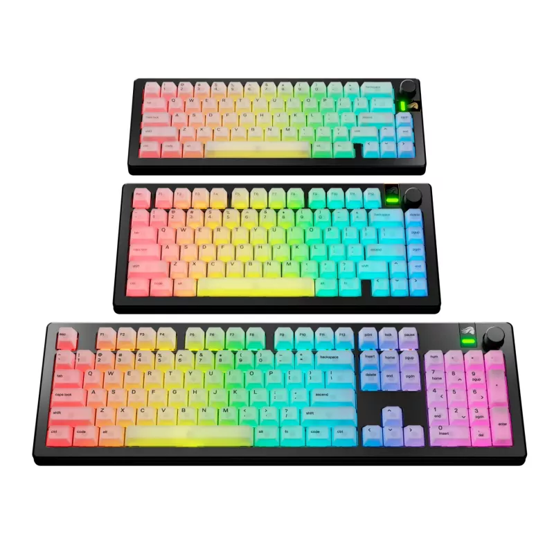 Keycaps GLORIOUS Polychroma V2 RGB US-Layout — Ersatzset für mechanische Tastaturen