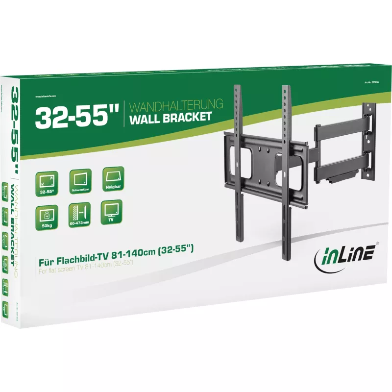 InLine Wandhalterung für Displays 81-140cm 32-55 Zoll max. 50kg
