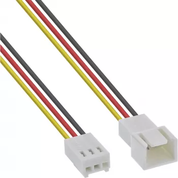 InLine Lüfterkabel-Verlängerung 3-Pin Molex Stecker/Buchse, Länge 0,30 m