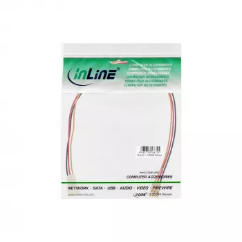 InLine Lüfterkabel-Verlängerung 3-Pin Molex Stecker/Buchse, Länge 0,30 m