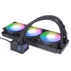 All-in-One-Flüssigkeitskühler Alphacool 13074 — 120-mm-Lüfter, 3 Lüfter, 2500 U/min, 40 cm Schläuche, Kupferradiator, Multi-LED, Schwarz