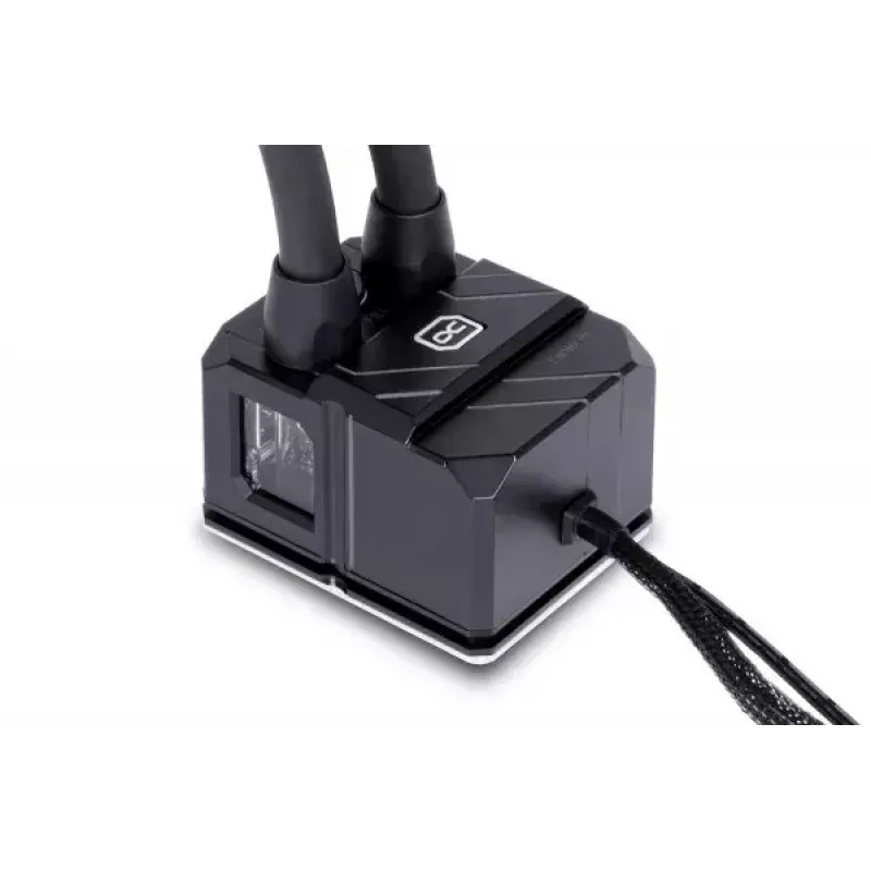 All-in-One-Flüssigkeitskühler Alphacool 13074 — 120-mm-Lüfter, 3 Lüfter, 2500 U/min, 40 cm Schläuche, Kupferradiator, Multi-LED, Schwarz