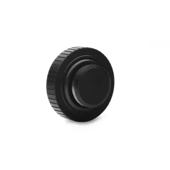 EK-Quantum Torque Stopfen — Messing, Schwarz/Silber, Ø 23 mm, Höhe 5,5 mm