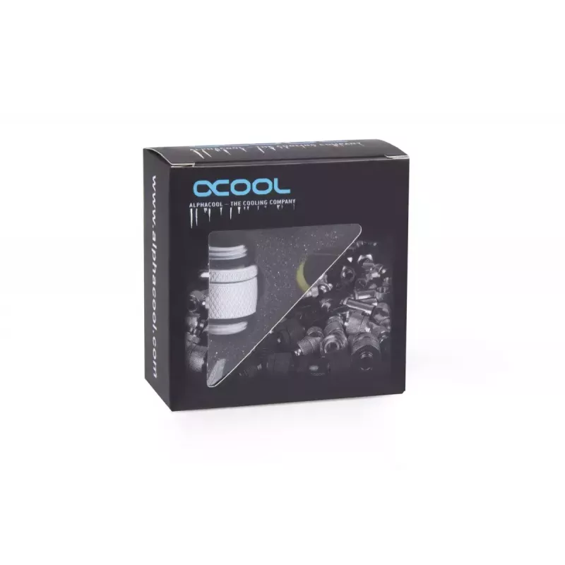 Schlauchverbinder Alphacool 17489 Messing Weiß 22 mm Tiefe 1,8 cm Durchmesser