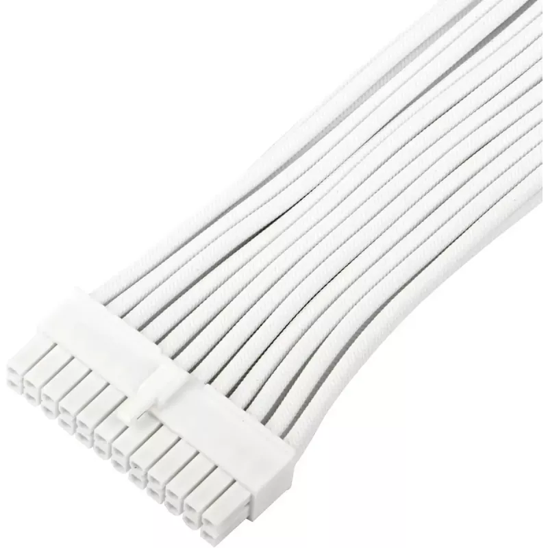 Netzteil-Verlängerungskabel SILVERSTONE 24-polig ATX SST-PP07E-MBW-V2 30 cm Weiß