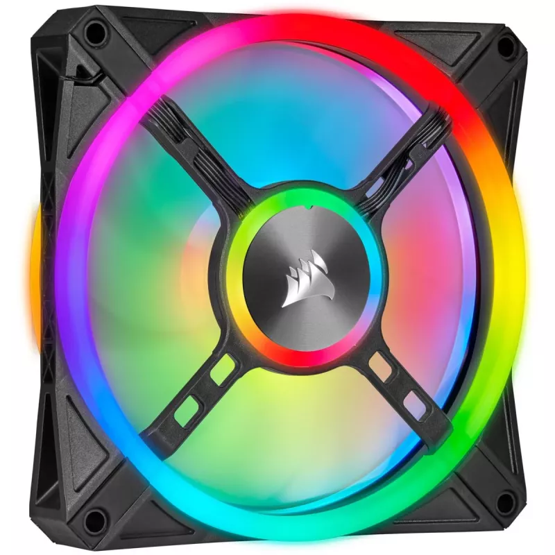 CORSAIR iCUE QL140 RGB 140mm PWM Dual Fan Kit mit Lighting Node Core