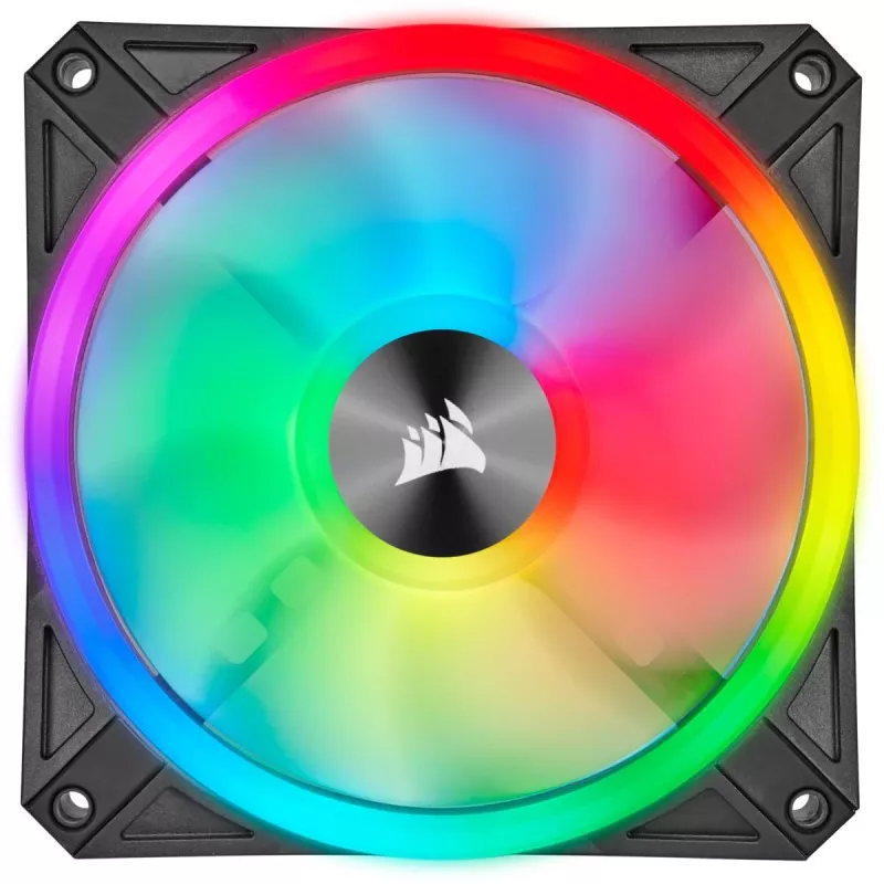 CORSAIR iCUE QL140 RGB 140mm PWM Dual Fan Kit mit Lighting Node Core