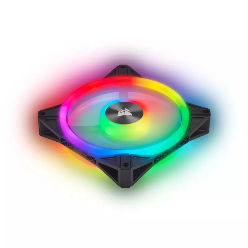 CORSAIR iCUE QL140 RGB 140mm PWM Dual Fan Kit mit Lighting Node Core