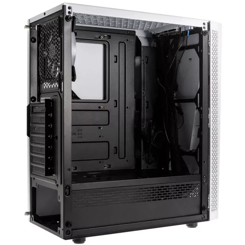Computergehäuse Kolink VOID WHITE Midi Tower Weiß, Schwarz