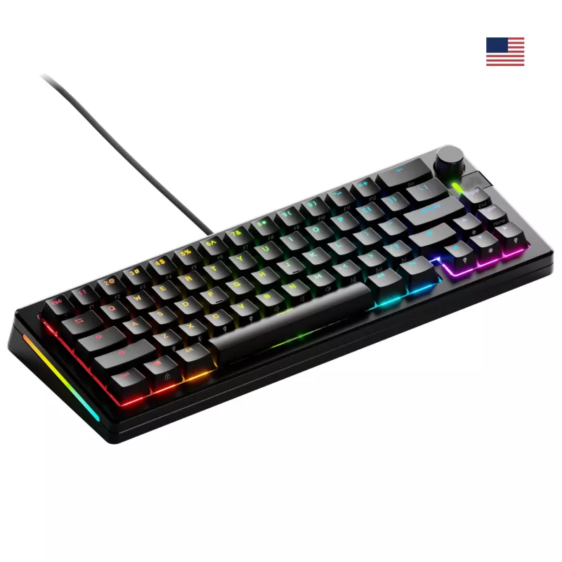GLORIOUS GMMK 3 PRO 65% Prebuilt Mechanische Tastatur, Kabelgebunden USB, QWERTY, RGB, Schwarz
