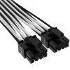 CORSAIR Premium Individually Sleeved 12+4pin Pci-e Gen 5 12vhpwr 600w Kabel Type 4 Schwarz/Weiß