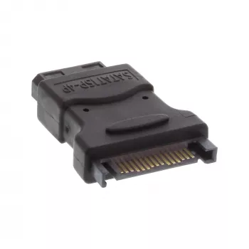 InLine SATA-Stromadapter 1 Molex 4 Pin Stecker / 15 Pin SATA Buchse