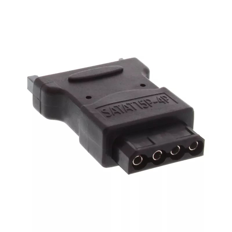 InLine SATA-Stromadapter 1 Molex 4 Pin Stecker / 15 Pin SATA Buchse