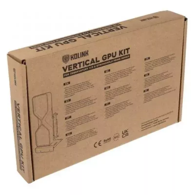 Vertikales GPU-Montagekit Kolink KL-VERTKIT — kompatibel mit Midi Tower, Stahl und TPE, 0,23 m Kabel