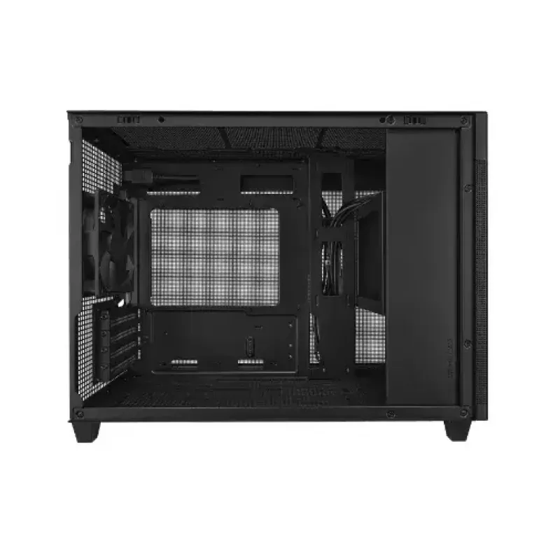 PC-Gehäuse ASUS Prime AP201 MicroATX Mini Tower Schwarz — unterstützt microATX, max. GPU 338 mm, CPU-Kühlerhöhe 170 mm, 3x 3,5-Zoll-Schächte, USB-A 2x, USB-C 1x