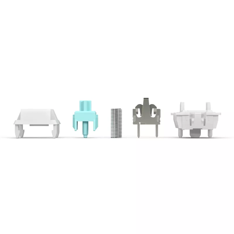 Tastatur-Schalter GLORIOUS Lynx Linear Mechanical Switches — 36 Stück, Polycarbonat, Cyan-transluzent