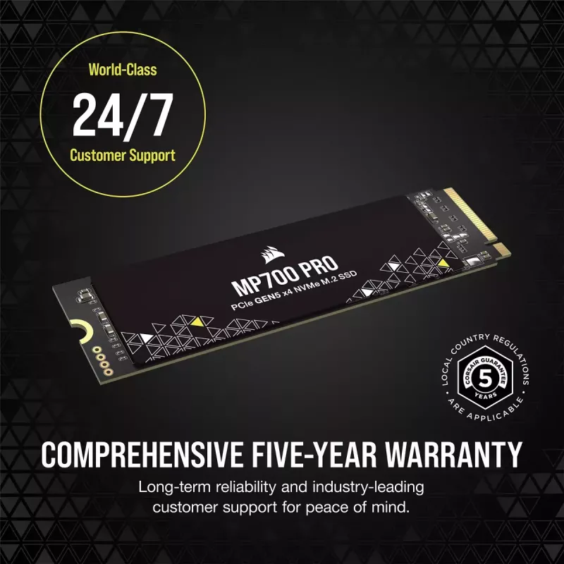SSD-Festplatte 2 TB CORSAIR M.2 PCI-E NVMe Gen5 MP700 PRO retail