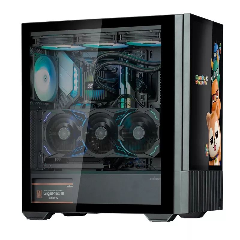 PC-Gehäuse Zalman Z10 DS Midi Tower Schwarz