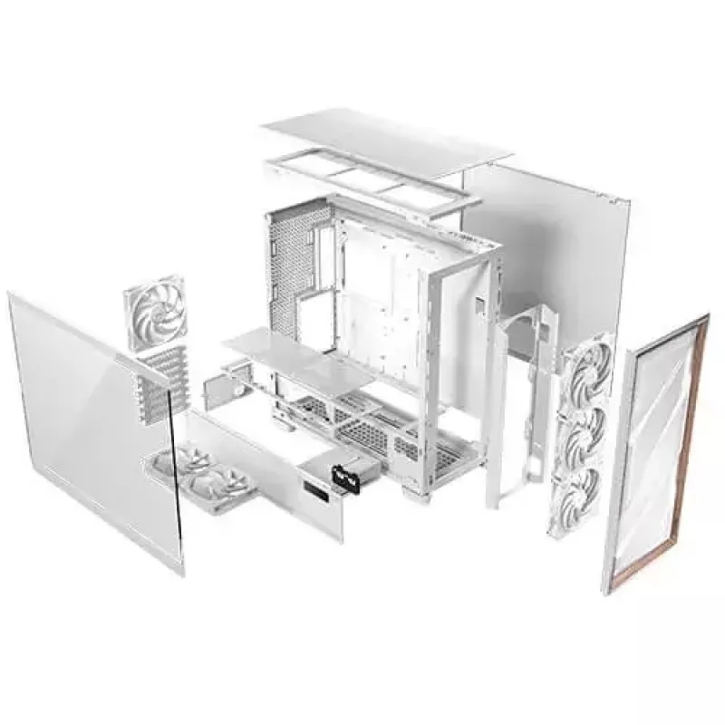 PC-Gehäuse Antec FLUX PRO White EUV Full Tower Weiß