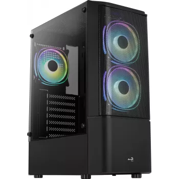 PC-Gehäuse Aerocool Quantum Mesh Midi Tower Schwarz