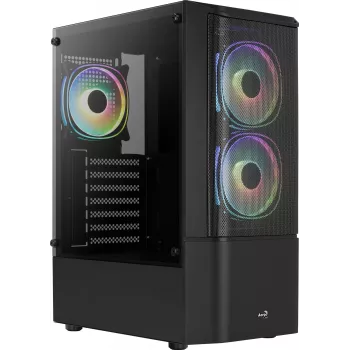 PC-Gehäuse Aerocool Quantum Mesh Midi Tower Schwarz