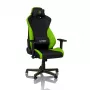 Gaming-Stuhl Nitro Concepts S300 — Stoffsitz, höhenverstellbar 128–140 cm, Rückenlehnenbreite 56 cm, schwarz/grün