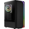 PC-Gehäuse AEROCOOL Bionic Midi Tower — ATX, gehärtetes Glas, 3,5“x2 / 2,5”x4 Einschübe, bis zu 297 mm GPU, 158 mm CPU-Kühler, blaue LED