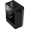 PC-Gehäuse AEROCOOL Bionic Midi Tower — ATX, gehärtetes Glas, 3,5“x2 / 2,5”x4 Einschübe, bis zu 297 mm GPU, 158 mm CPU-Kühler, blaue LED