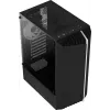 PC-Gehäuse AEROCOOL Bionic Midi Tower — ATX, gehärtetes Glas, 3,5“x2 / 2,5”x4 Einschübe, bis zu 297 mm GPU, 158 mm CPU-Kühler, blaue LED
