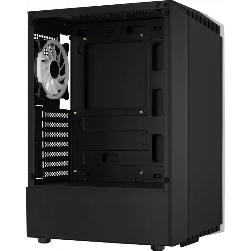 PC-Gehäuse AEROCOOL Bionic Midi Tower — ATX, gehärtetes Glas, 3,5“x2 / 2,5”x4 Einschübe, bis zu 297 mm GPU, 158 mm CPU-Kühler, blaue LED