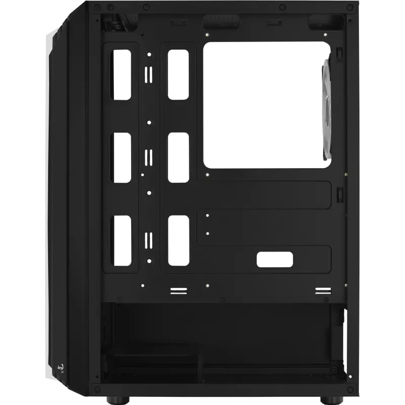 PC-Gehäuse AEROCOOL Bionic Midi Tower — ATX, gehärtetes Glas, 3,5“x2 / 2,5”x4 Einschübe, bis zu 297 mm GPU, 158 mm CPU-Kühler, blaue LED
