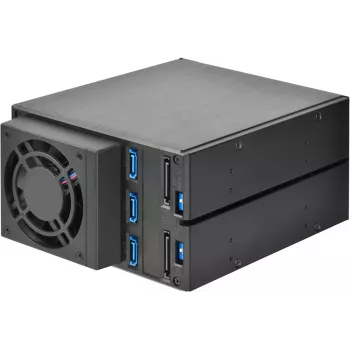 SILVERSTONE Wechselrahmen SST-FS303-12G Schwarz — Wechselrahmen für 3,5-Zoll- oder 2,5-Zoll-Laufwerke
