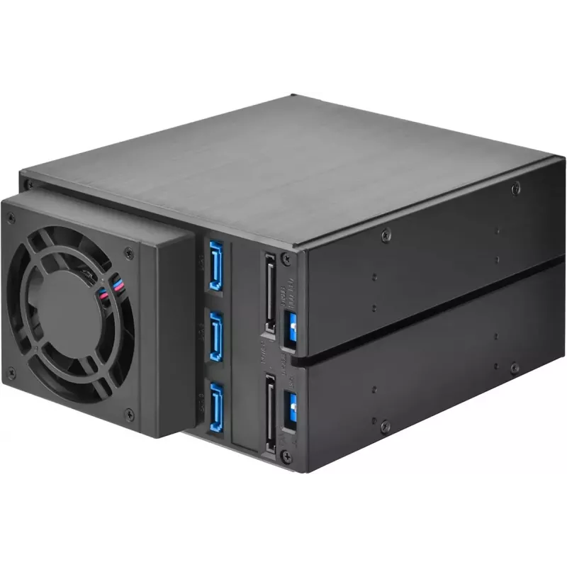 SILVERSTONE Wechselrahmen SST-FS303-12G Schwarz — Wechselrahmen für 3,5-Zoll- oder 2,5-Zoll-Laufwerke