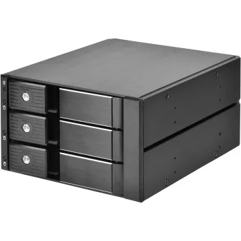 SILVERSTONE Wechselrahmen SST-FS303-12G Schwarz — Wechselrahmen für 3,5-Zoll- oder 2,5-Zoll-Laufwerke