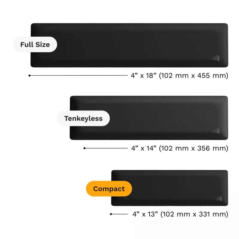Handgelenkauflage GLORIOUS Compact Fabric Schwarz für 65–75% Tastaturen GLO-KB-ACC-WR-CLTH-65-75-BLK
