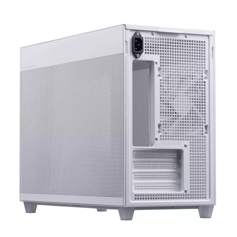 PC-Gehäuse ASUS Prime AP201 MicroATX Mini Tower Weiß — unterstützt microATX, GPU bis 338 mm, 3×3,5-Zoll + 1×2,5-Zoll Laufwerke, USB-A 3.2 Gen1×2, USB-C 3.2 Gen2×1