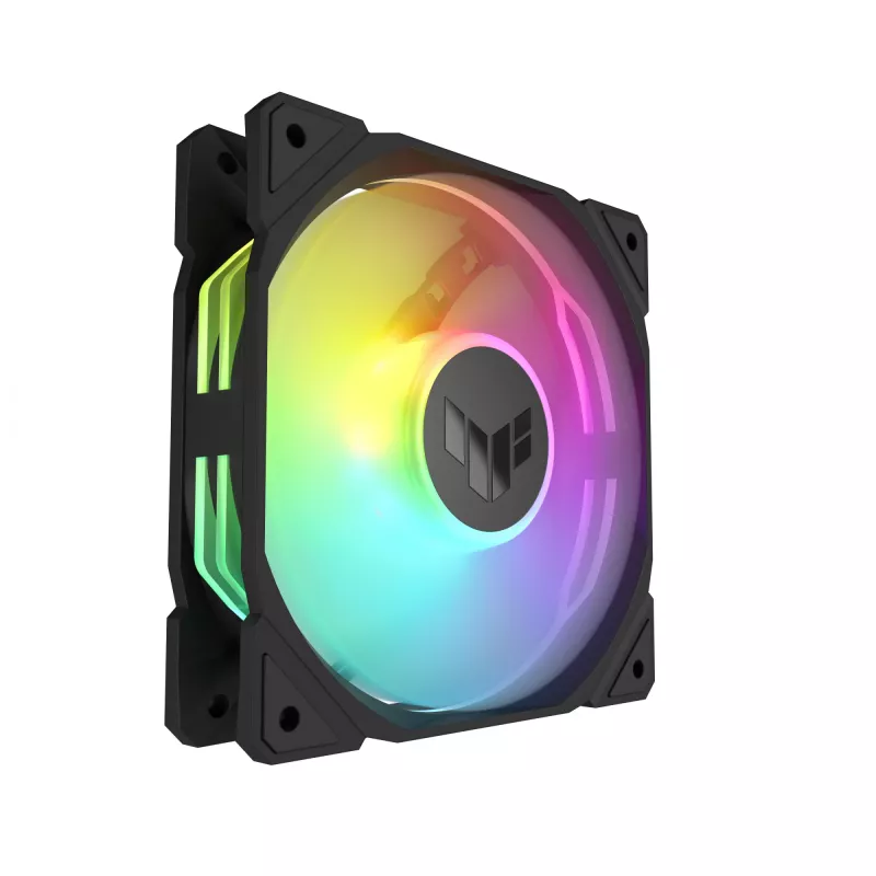 Gehäuselüfter ASUS TUF Gaming TR120 ARGB, 120 mm, PWM, 1800–2200 U/min, 76,3 CFM, 2,75 mmH₂O, hydraulisches Lager, schwarz