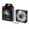 Gehäuselüfter ASUS TUF Gaming TR120 ARGB, 120 mm, PWM, 1800–2200 U/min, 76,3 CFM, 2,75 mmH₂O, hydraulisches Lager, schwarz