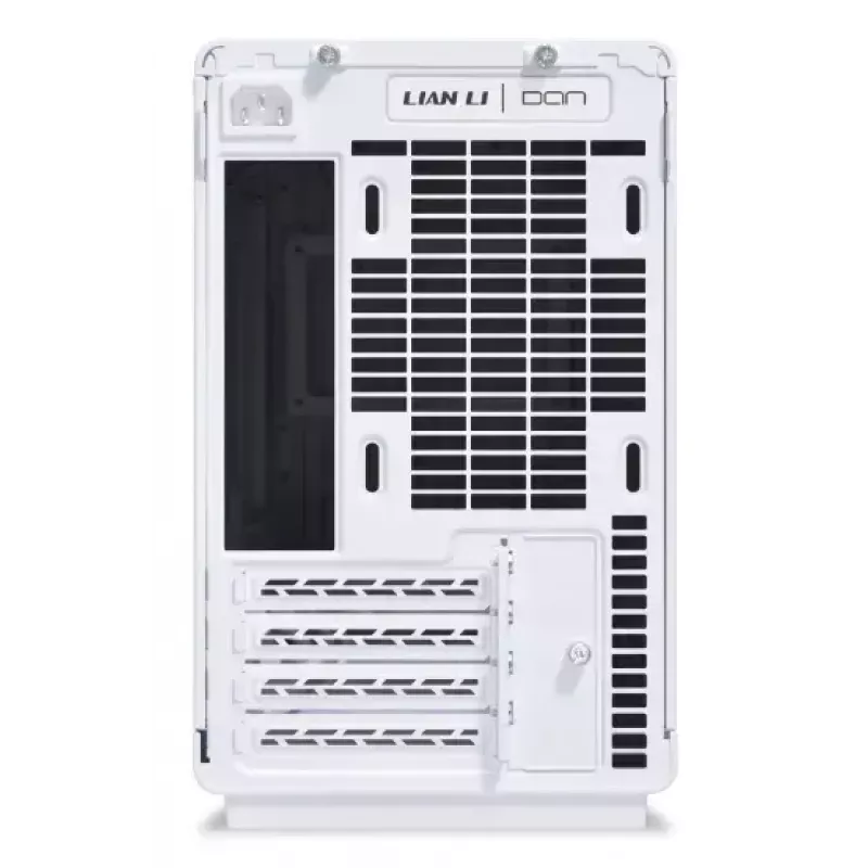 PC-Gehäuse Lian Li A3-mATX Micro Tower Weiß mit Holz-Akzenten — Unterstützung für Micro-ATX/Mini-ITX, ATX/SFX/SFX‑L-Netzteile