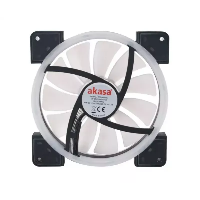 Fan Akasa Vegas TLY 14 cm Schwarz durchscheinend