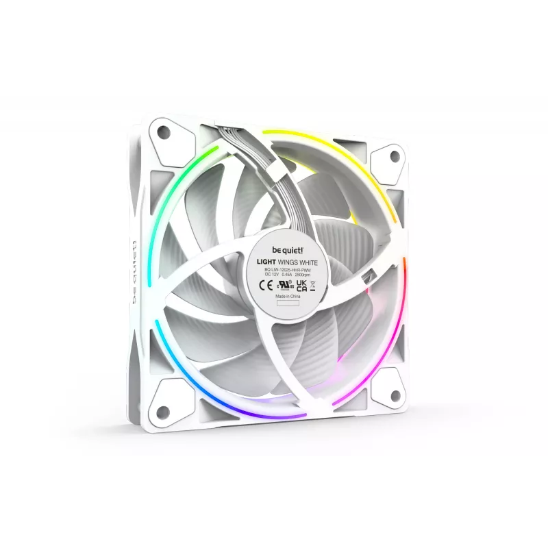 be quiet Light Wings White | 120mm PWM-High-Speed Triple-Pack Computergehäuselüfter 12 cm 3 Stück