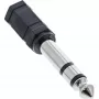 InLine Audio Adapter 6,3 mm Stecker / 3,5 mm Buchse Stereo, 3,5 mm Klinkenbuchse, 3,5 mm F, Schwarz