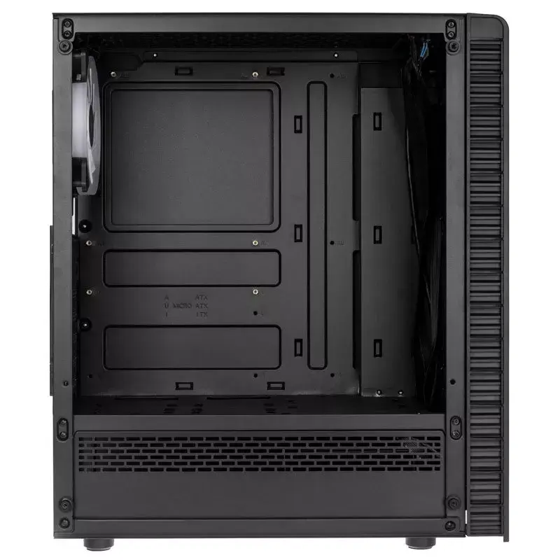 PC Midi Tower Kolink Observatory Lite — Schwarz, Temperglas, ATX/Micro-ITX, 3x120mm vorne, 1x120mm hinten, 190×400×440 mm